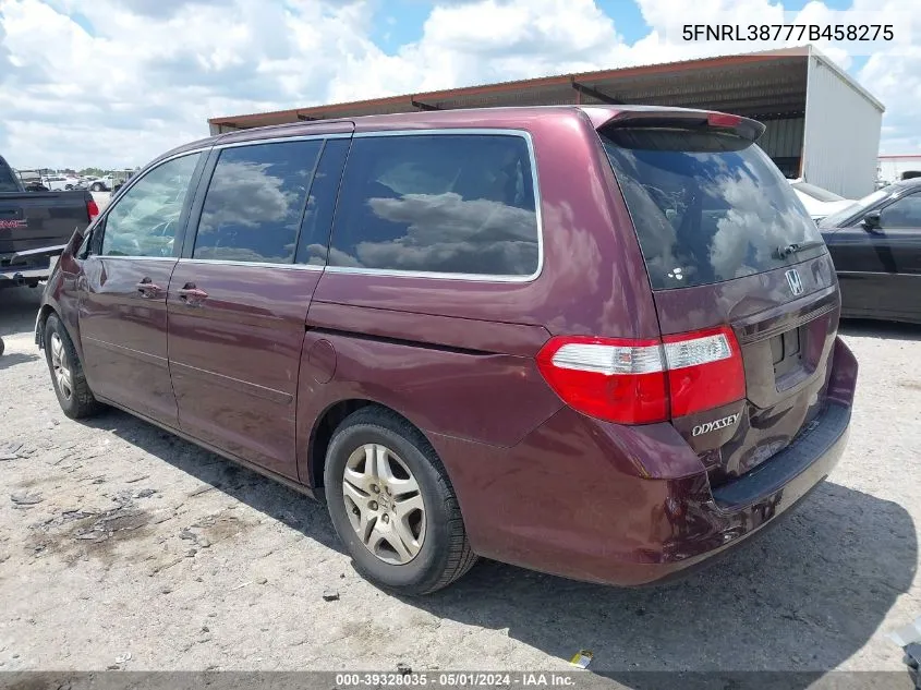 5FNRL38777B458275 2007 Honda Odyssey Ex-L