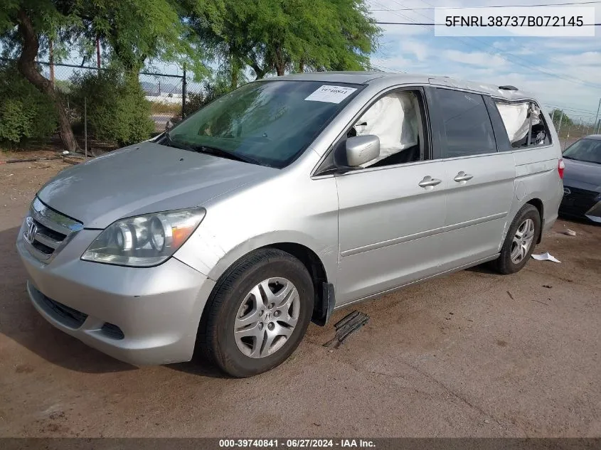 5FNRL38737B072145 2007 Honda Odyssey Ex-L