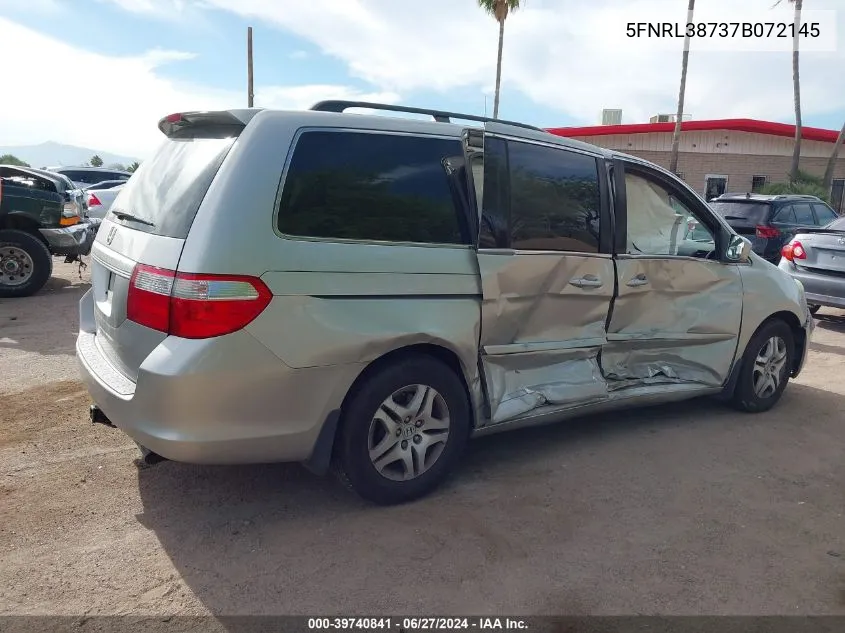 5FNRL38737B072145 2007 Honda Odyssey Ex-L