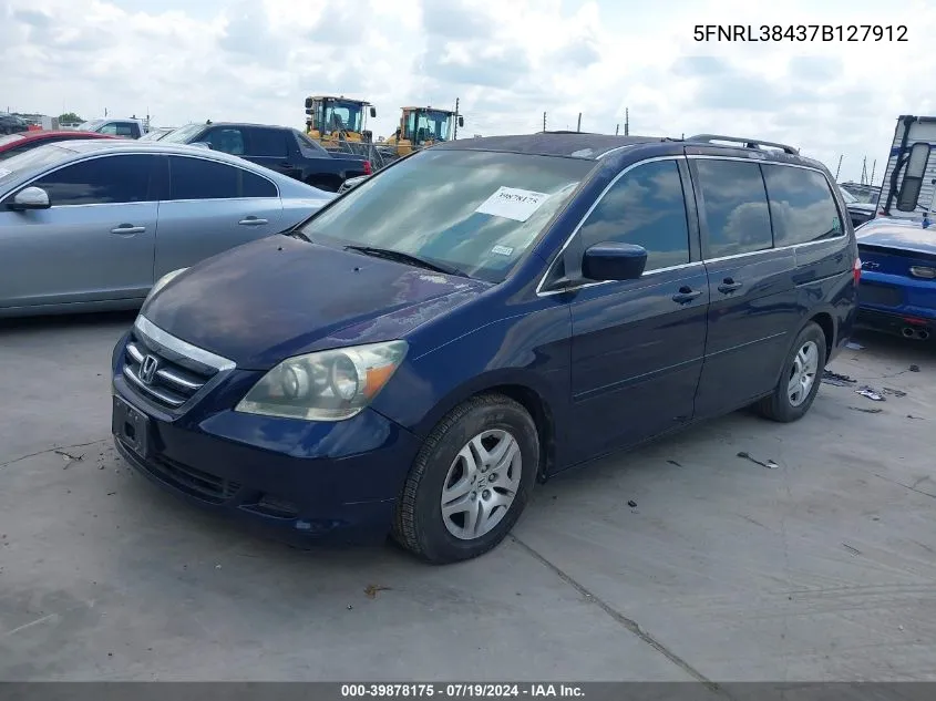 2007 Honda Odyssey Ex VIN: 5FNRL38437B127912 Lot: 39878175