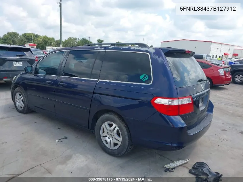 2007 Honda Odyssey Ex VIN: 5FNRL38437B127912 Lot: 39878175