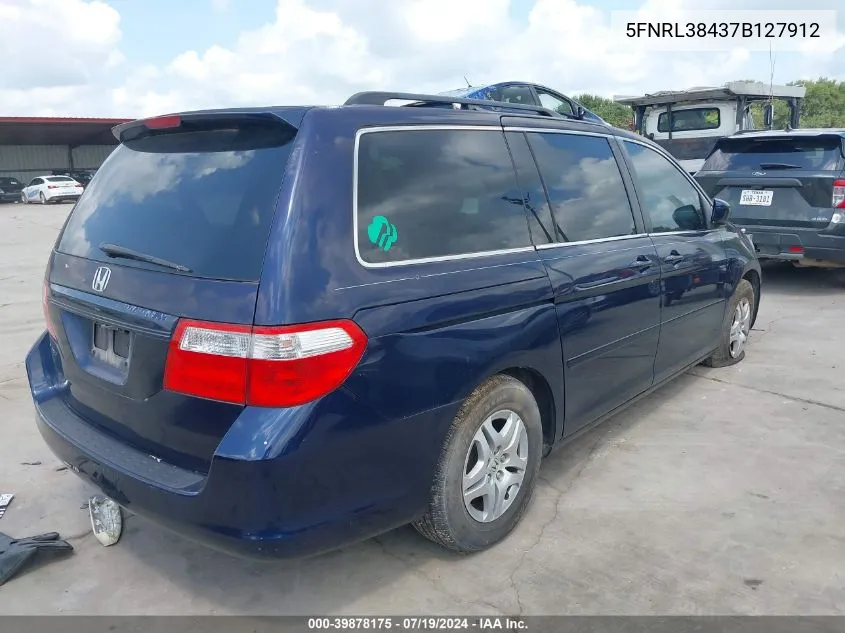 2007 Honda Odyssey Ex VIN: 5FNRL38437B127912 Lot: 39878175