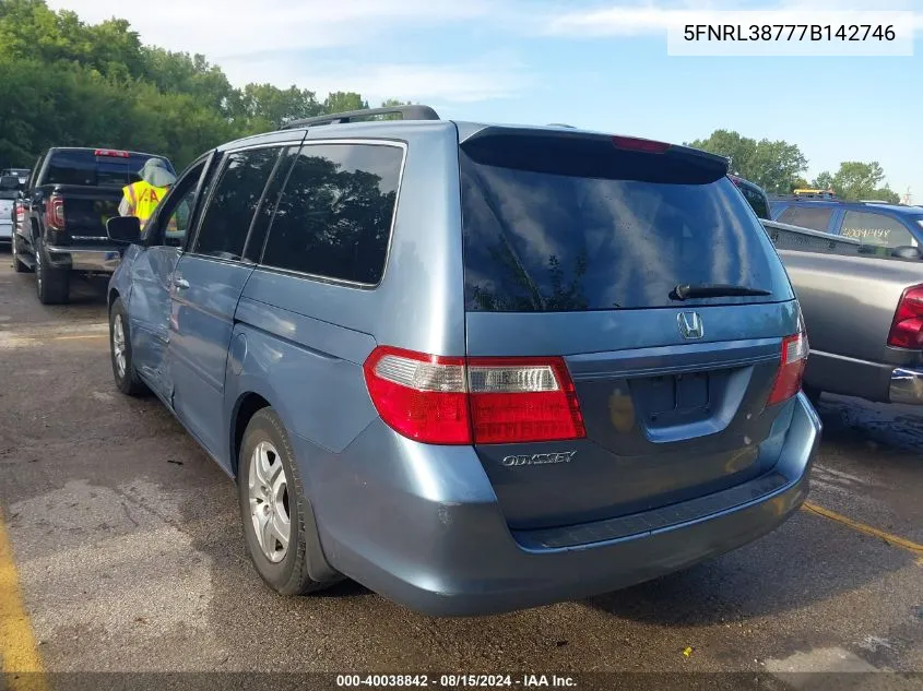 5FNRL38777B142746 2007 Honda Odyssey Ex-L