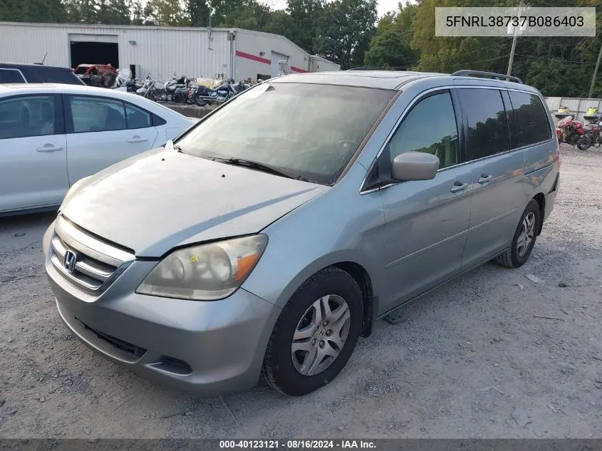 5FNRL38737B086403 2007 Honda Odyssey Ex-L