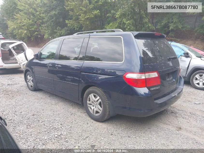 5FNRL38667B087780 2007 Honda Odyssey Ex-L