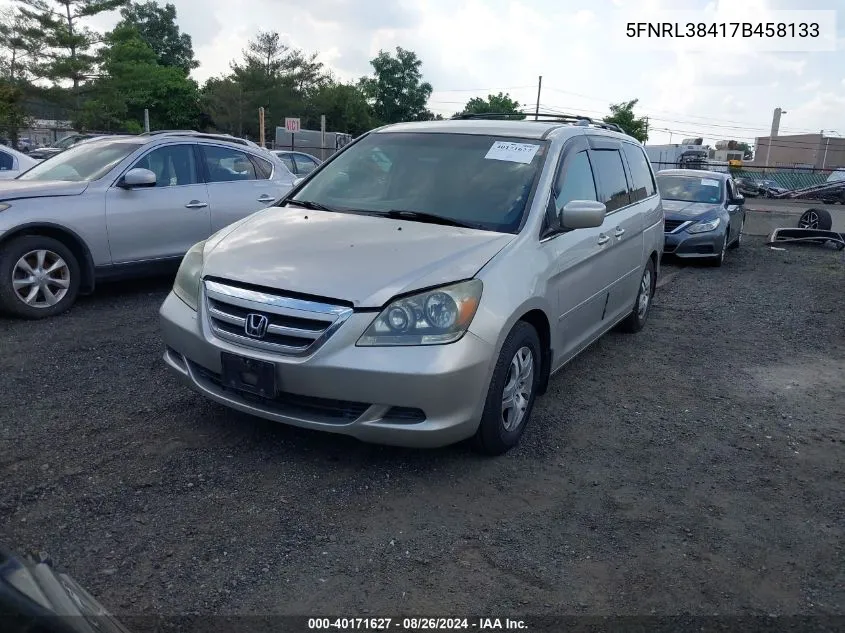 2007 Honda Odyssey Ex VIN: 5FNRL38417B458133 Lot: 40171627