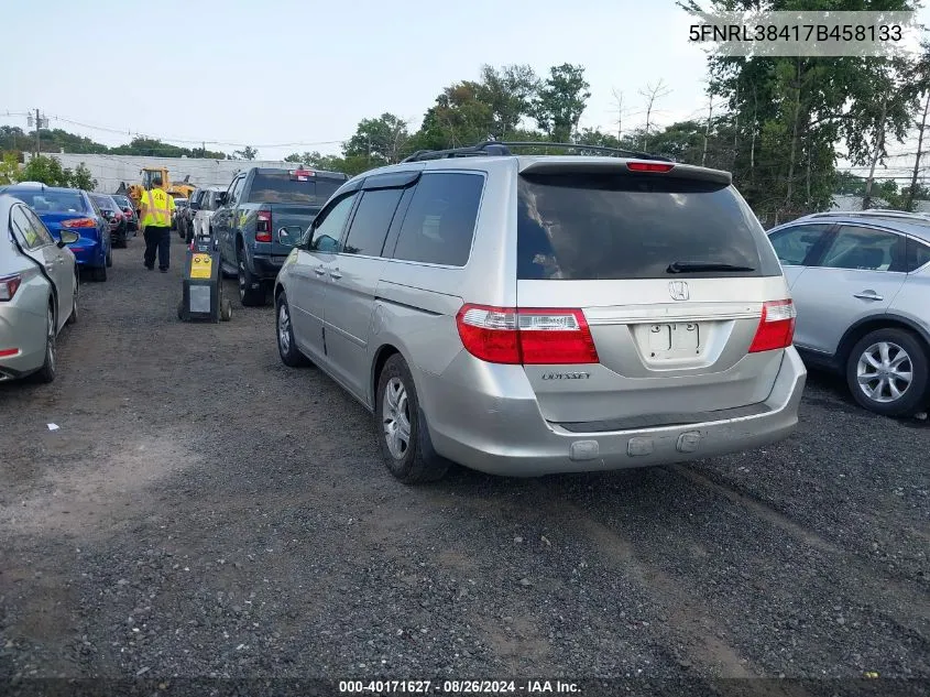 2007 Honda Odyssey Ex VIN: 5FNRL38417B458133 Lot: 40171627