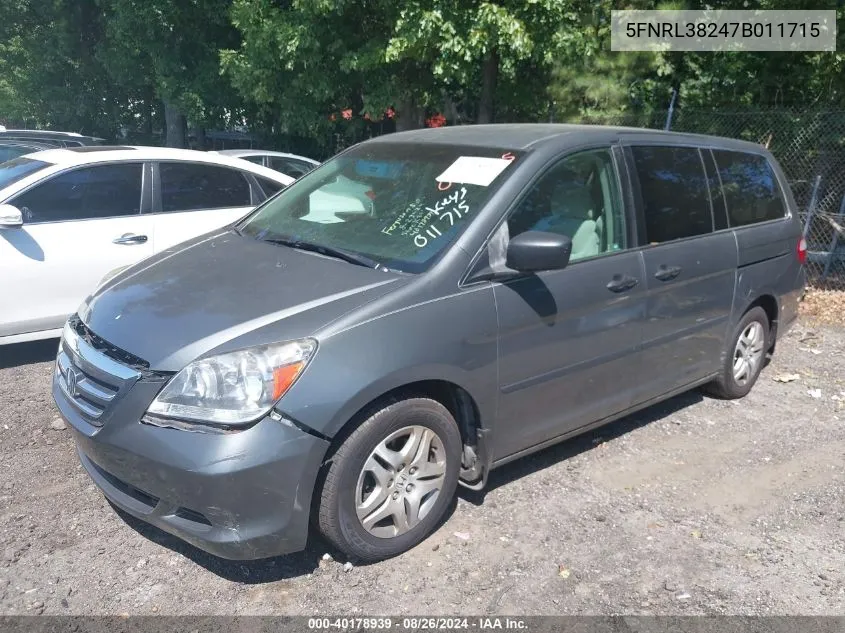 5FNRL38247B011715 2007 Honda Odyssey Lx