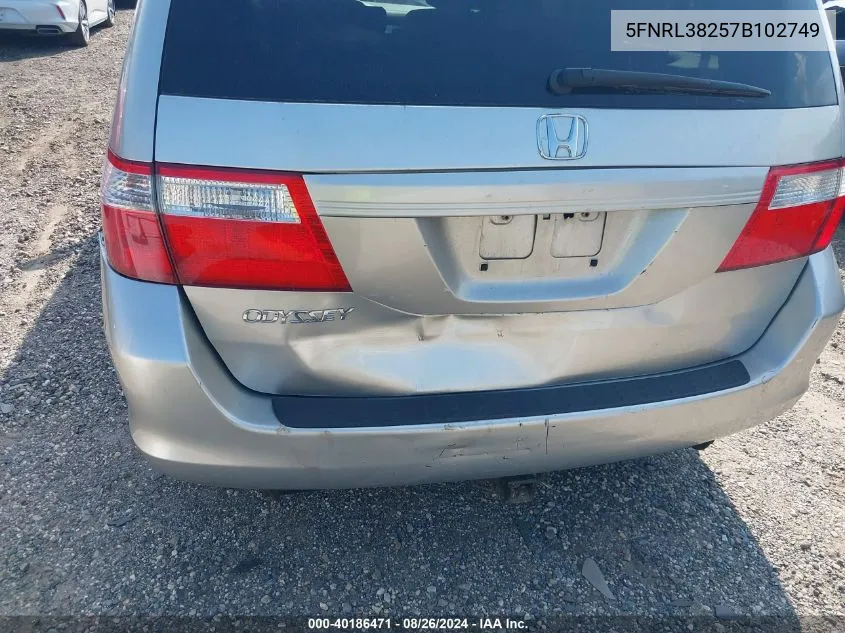 5FNRL38257B102749 2007 Honda Odyssey Lx