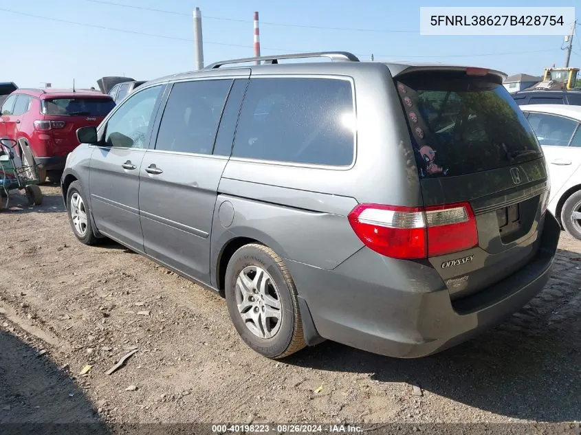 5FNRL38627B428754 2007 Honda Odyssey Ex-L