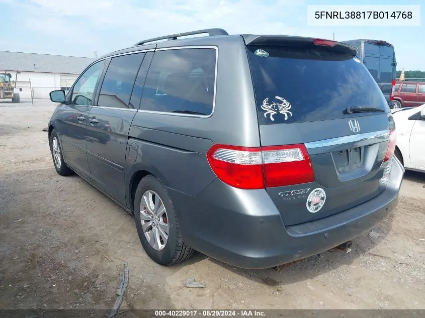 5FNRL38817B014768 2007 Honda Odyssey Touring