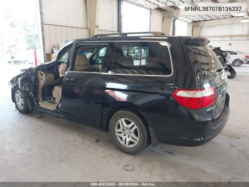 5FNRL38707B136237 2007 Honda Odyssey Ex-L