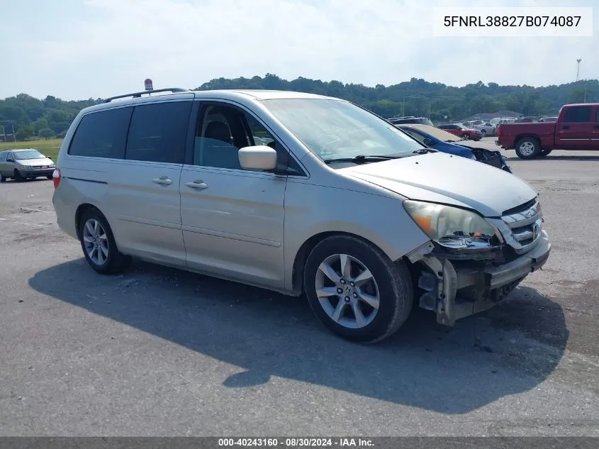 5FNRL38827B074087 2007 Honda Odyssey Touring