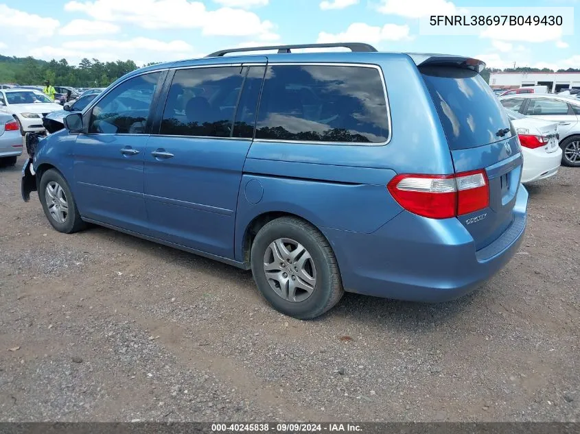 2007 Honda Odyssey Ex-L VIN: 5FNRL38697B049430 Lot: 40245838