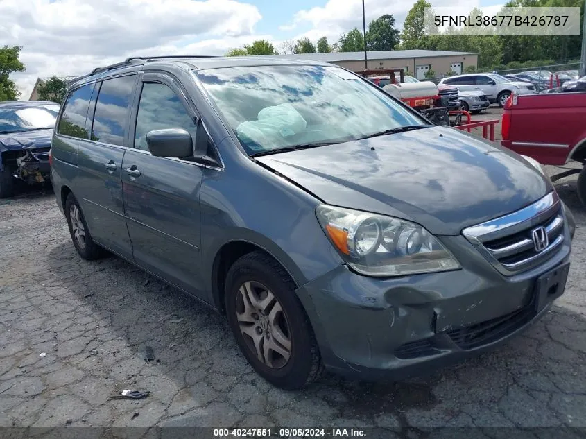 5FNRL38677B426787 2007 Honda Odyssey Ex-L