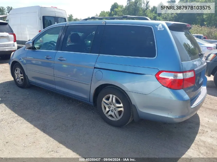 2007 Honda Odyssey Ex-L VIN: 5FNRL38797B103575 Lot: 40255437