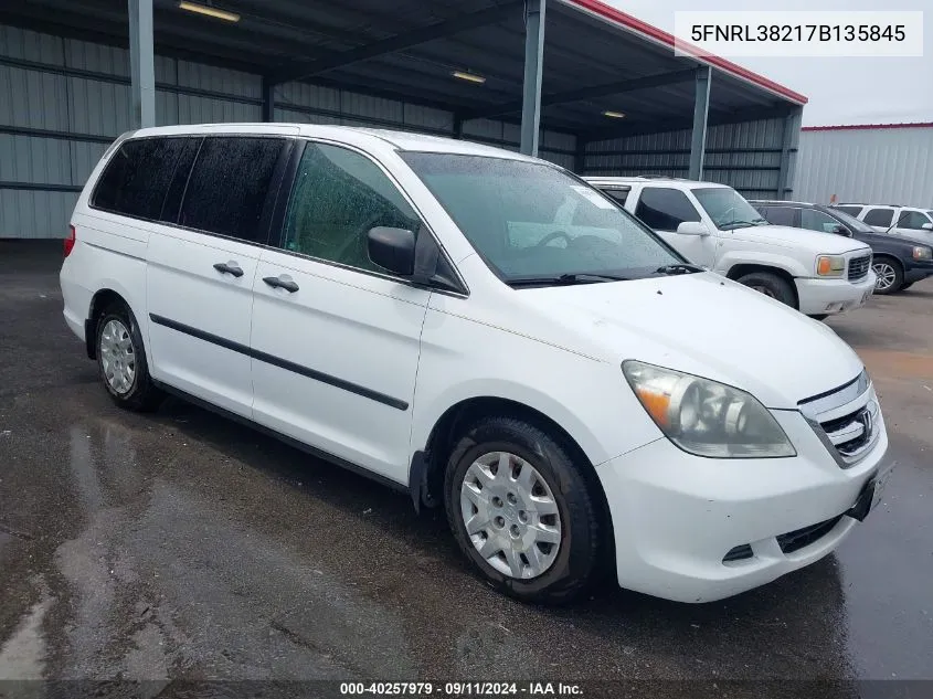 2007 Honda Odyssey Lx VIN: 5FNRL38217B135845 Lot: 40257979