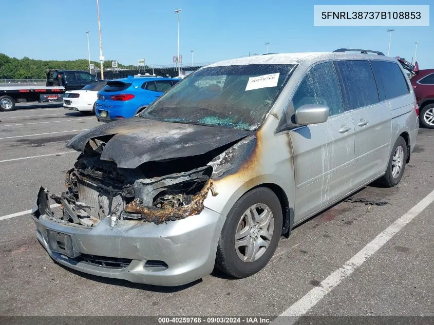 2007 Honda Odyssey Ex-L VIN: 5FNRL38737B108853 Lot: 40259768