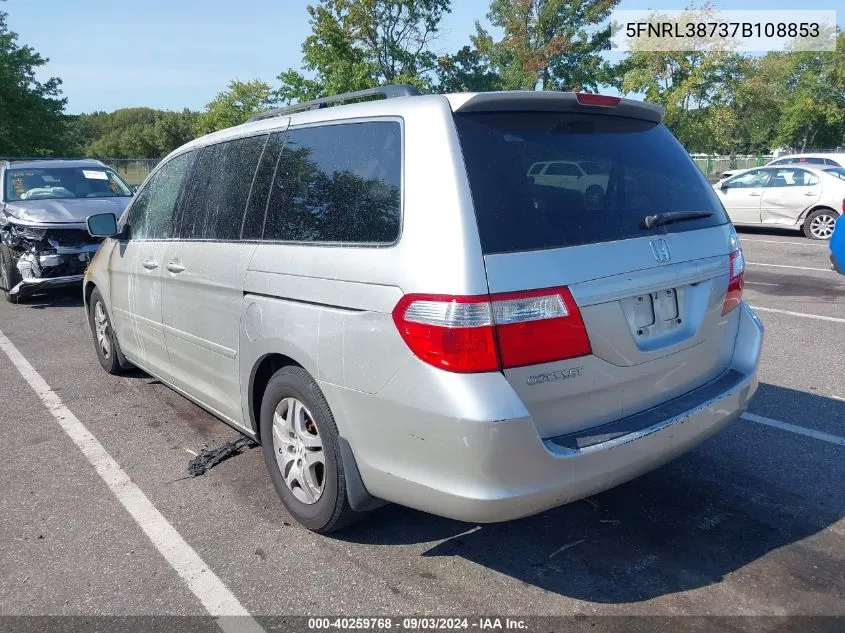 5FNRL38737B108853 2007 Honda Odyssey Ex-L