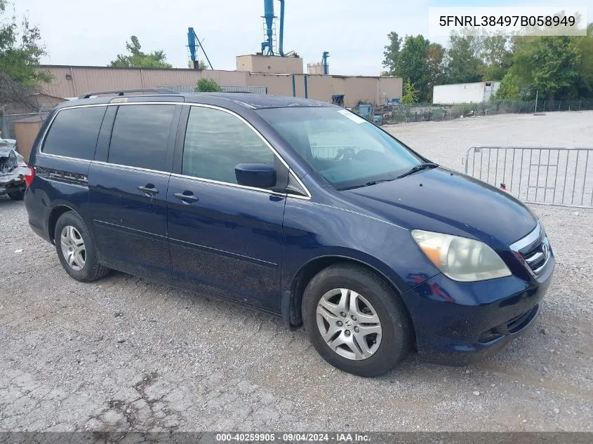 5FNRL38497B058949 2007 Honda Odyssey Ex