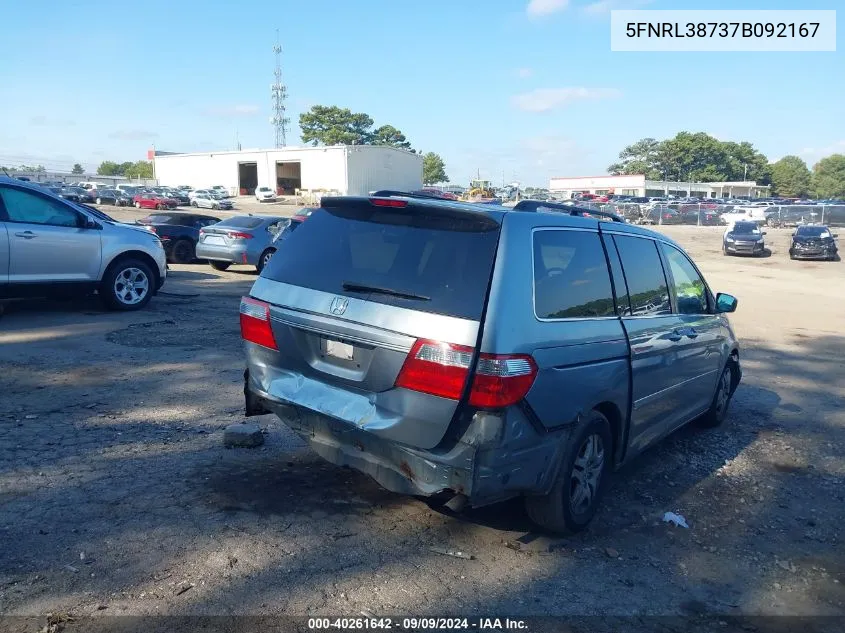 5FNRL38737B092167 2007 Honda Odyssey Ex-L