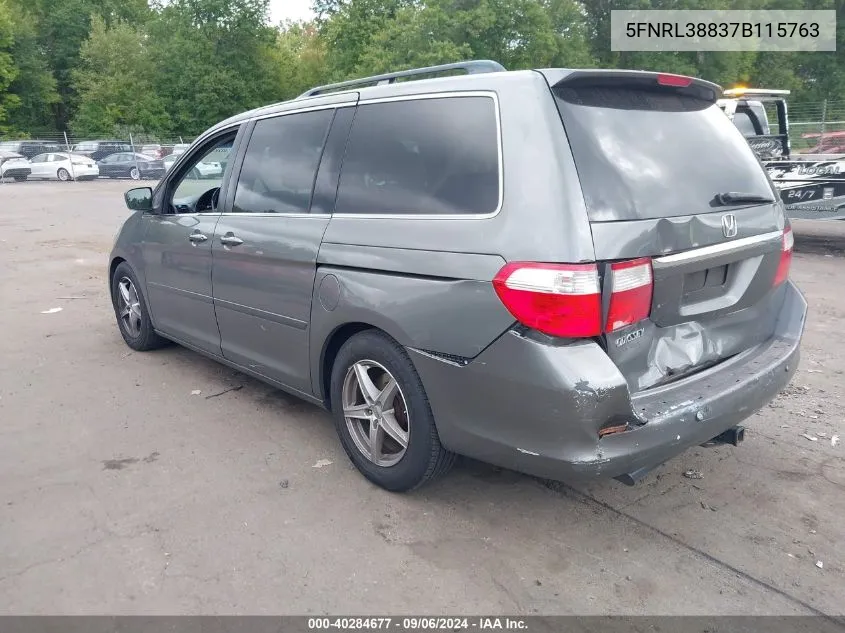 5FNRL38837B115763 2007 Honda Odyssey Touring