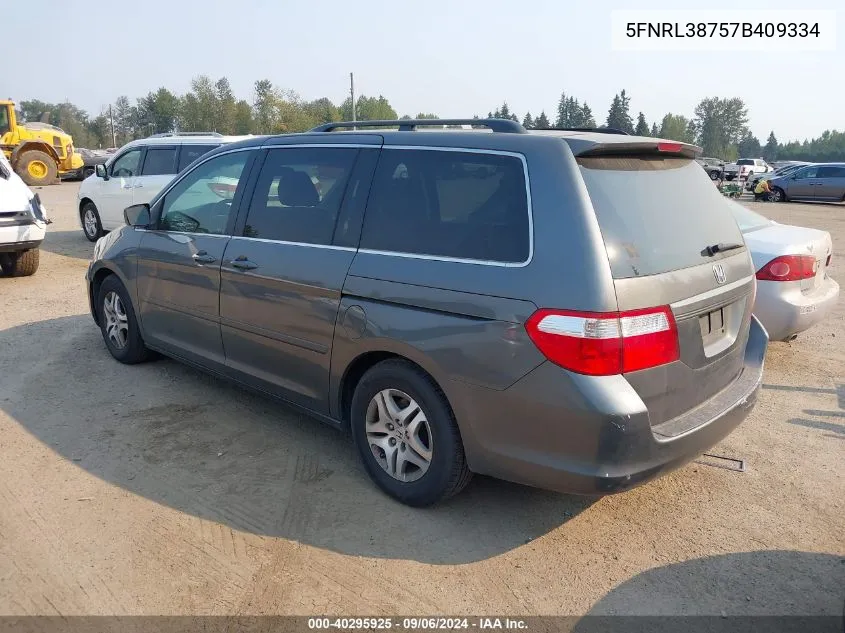 5FNRL38757B409334 2007 Honda Odyssey Ex-L