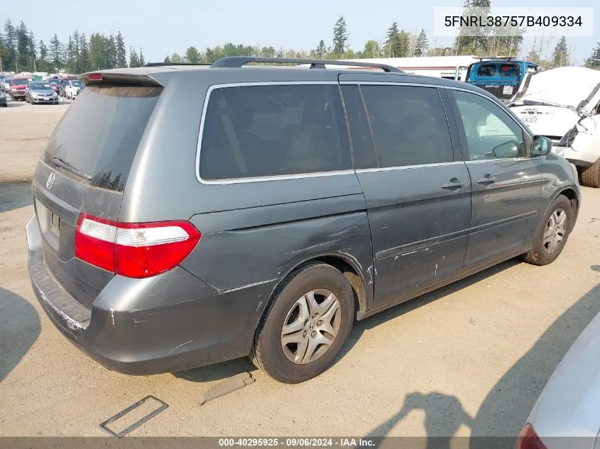 5FNRL38757B409334 2007 Honda Odyssey Ex-L