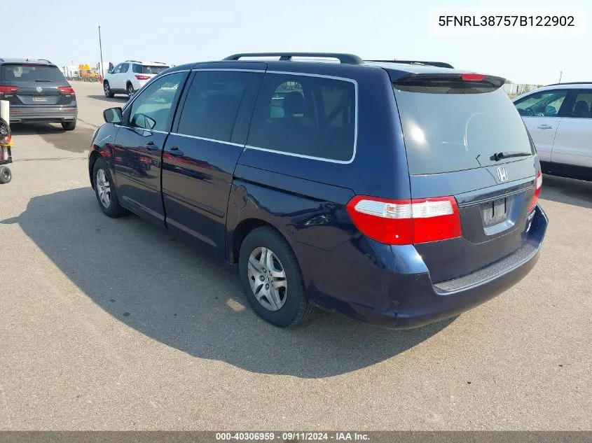 5FNRL38757B122902 2007 Honda Odyssey Exl