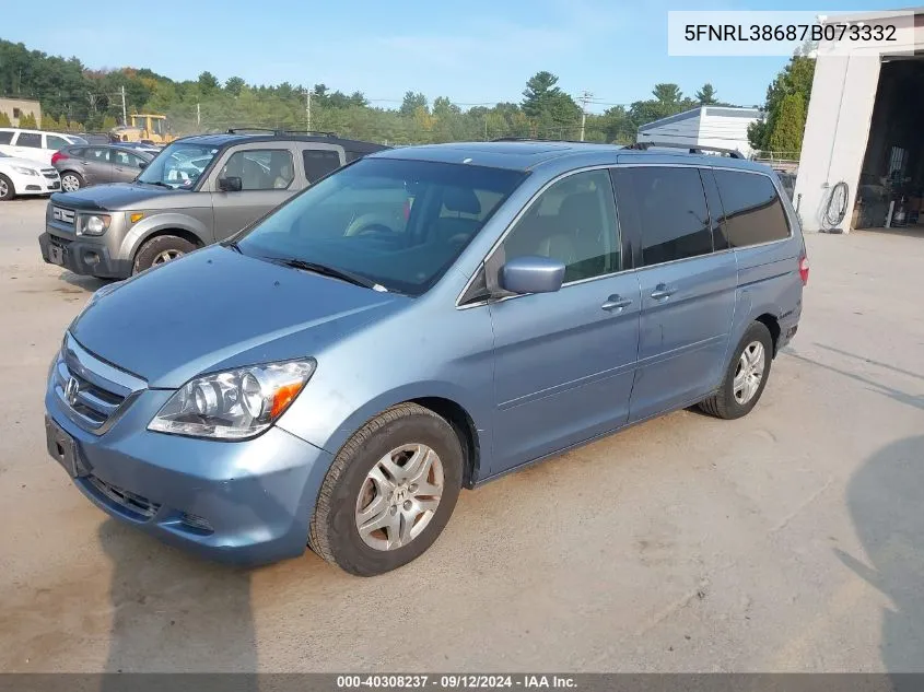 5FNRL38687B073332 2007 Honda Odyssey Ex-L