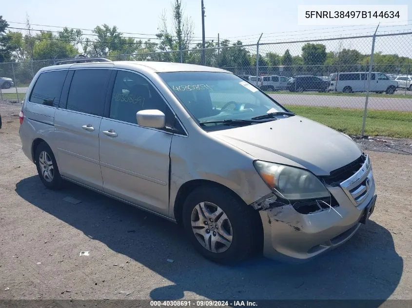 2007 Honda Odyssey Ex VIN: 5FNRL38497B144634 Lot: 40308691