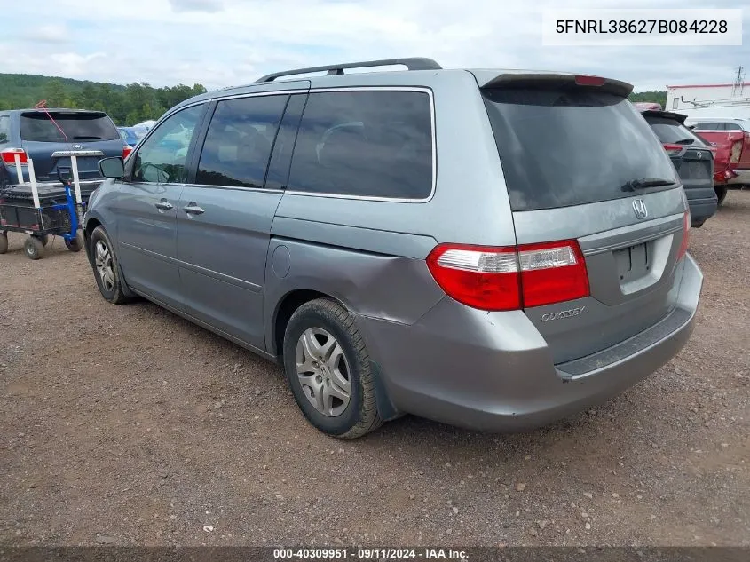 5FNRL38627B084228 2007 Honda Odyssey Exl