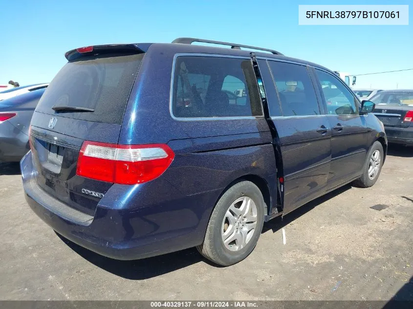 5FNRL38797B107061 2007 Honda Odyssey Ex-L