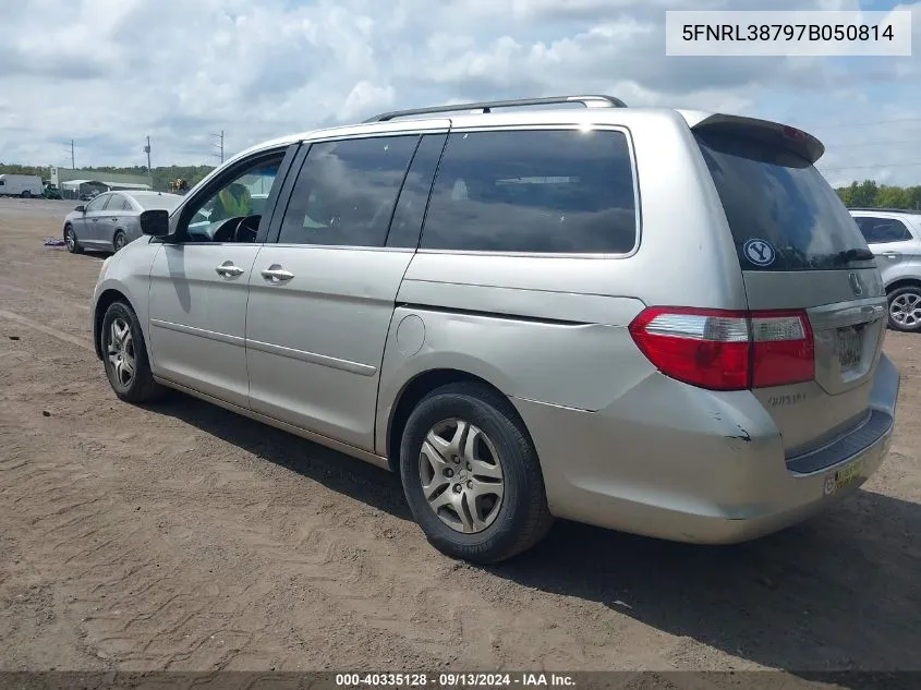 2007 Honda Odyssey Ex-L VIN: 5FNRL38797B050814 Lot: 40335128