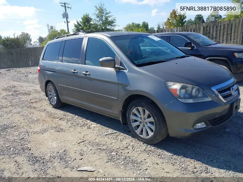 2007 Honda Odyssey Touring VIN: 5FNRL38817B085890 Lot: 40341451