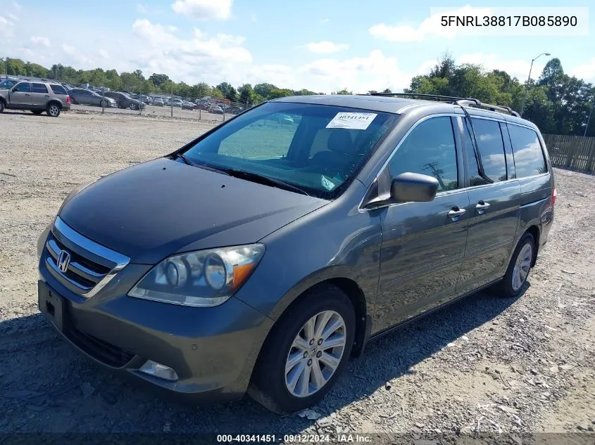 2007 Honda Odyssey Touring VIN: 5FNRL38817B085890 Lot: 40341451