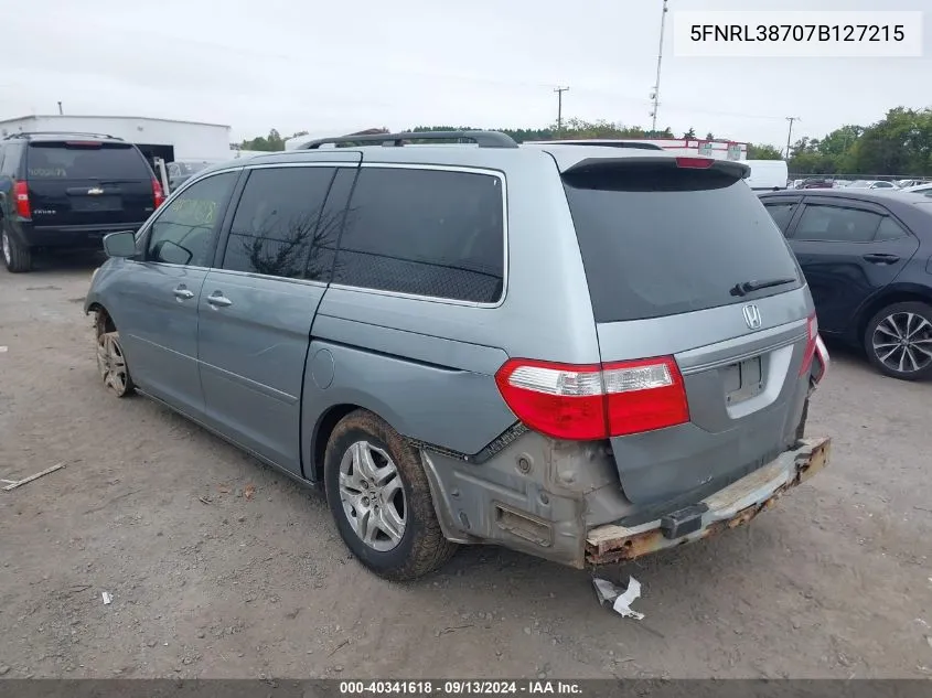 5FNRL38707B127215 2007 Honda Odyssey Exl