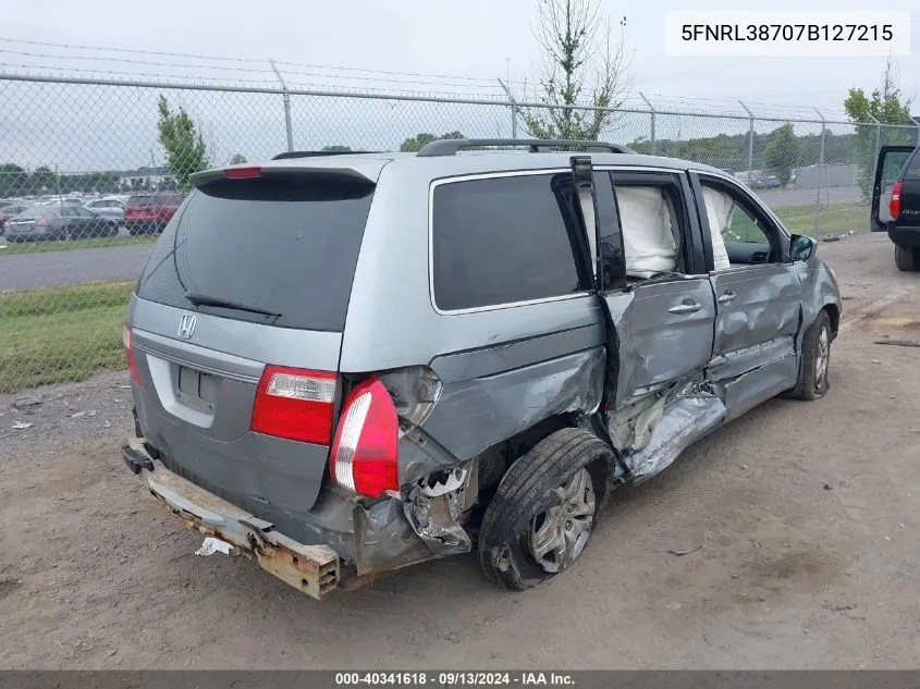 5FNRL38707B127215 2007 Honda Odyssey Exl