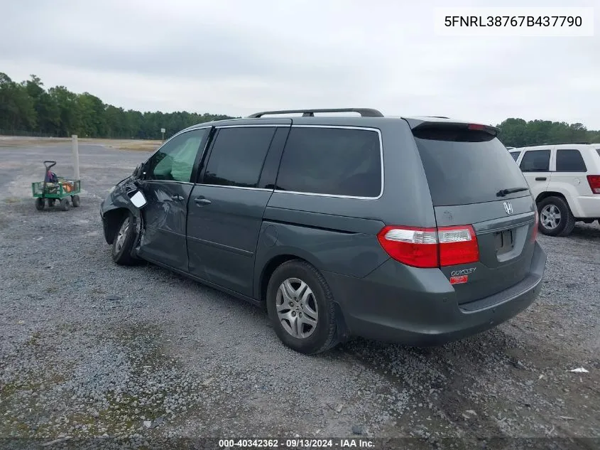 2007 Honda Odyssey Exl VIN: 5FNRL38767B437790 Lot: 40342362