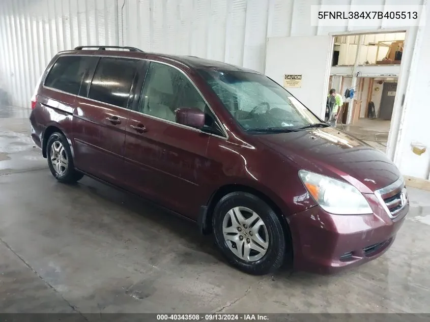 2007 Honda Odyssey Ex VIN: 5FNRL384X7B405513 Lot: 40343508