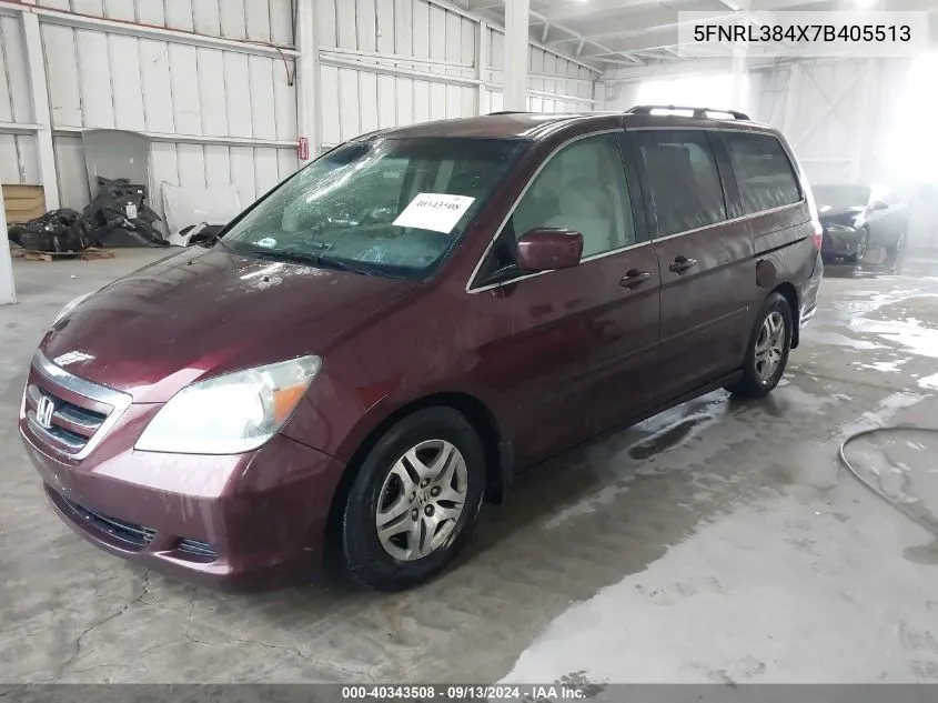 5FNRL384X7B405513 2007 Honda Odyssey Ex