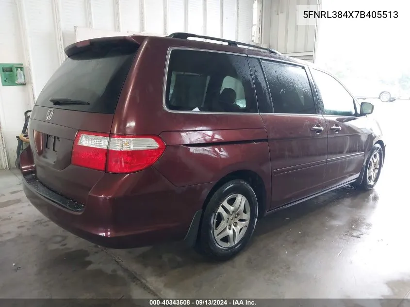 5FNRL384X7B405513 2007 Honda Odyssey Ex