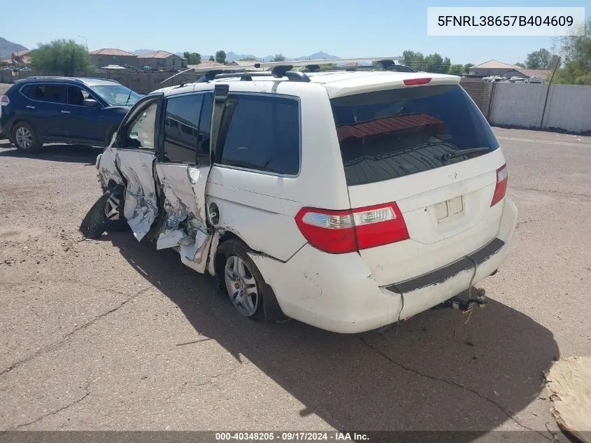 2007 Honda Odyssey Ex-L VIN: 5FNRL38657B404609 Lot: 40348205