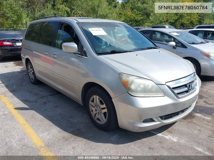 5FNRL387E7B060784 2007 Honda Odyssey Exl