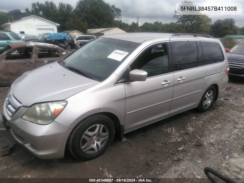 5FNRL38457B411008 2007 Honda Odyssey Ex