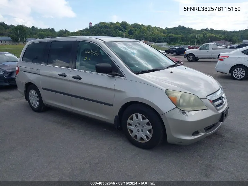 5FNRL38257B115159 2007 Honda Odyssey Lx