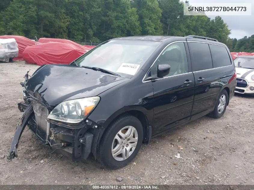 2007 Honda Odyssey Ex-L VIN: 5FNRL38727B044773 Lot: 40357612