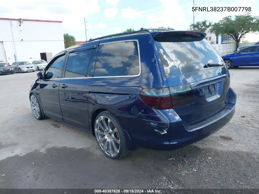 2007 Honda Odyssey Lx VIN: 5FNRL38237B007798 Lot: 40387628