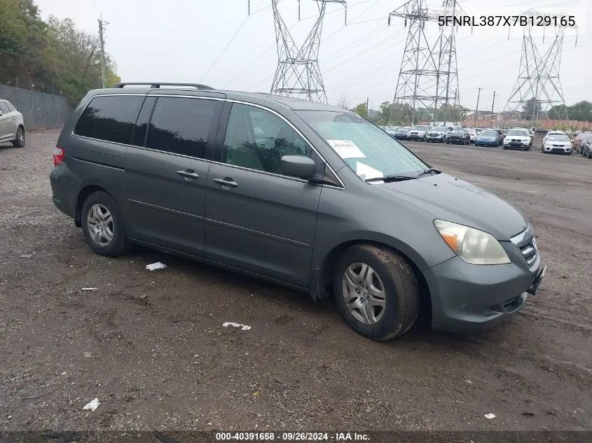 5FNRL387X7B129165 2007 Honda Odyssey Ex-L