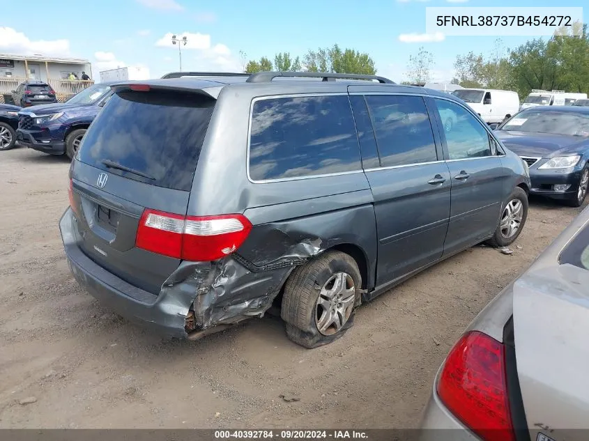 2007 Honda Odyssey Ex-L VIN: 5FNRL38737B454272 Lot: 40392784